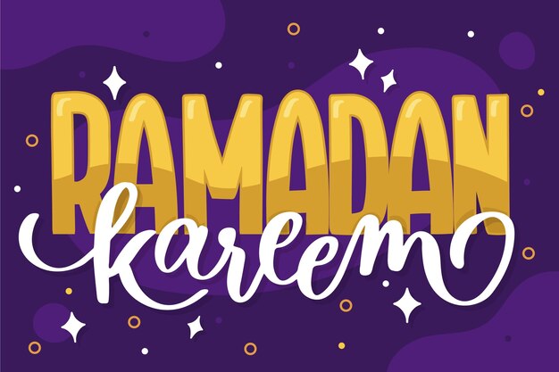 Ramadan kareem belettering