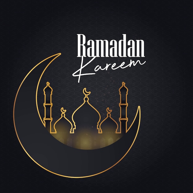 Gratis vector ramadan kareem cresent moon patroon achtergrond