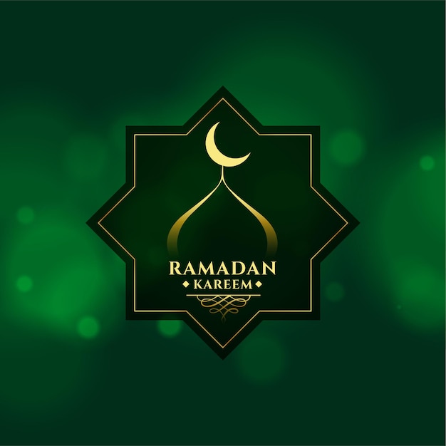 Ramadan kareem groene kaart festival achtergrond