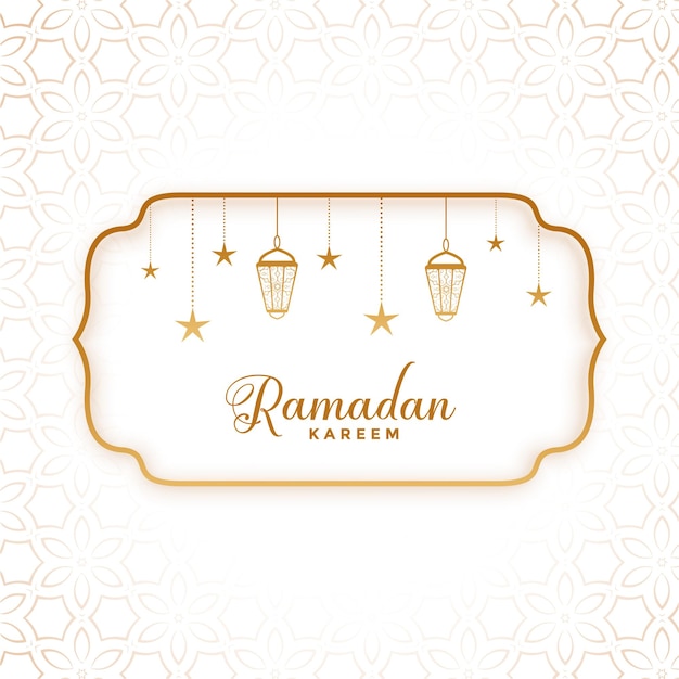 Ramadan kareem-groet in vlakke stijl