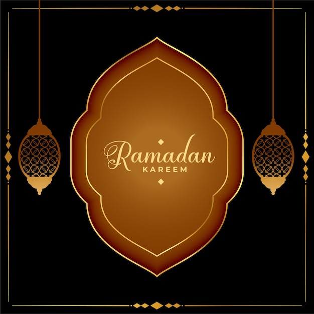 Ramadan kareem-illustratie in gouden stijl