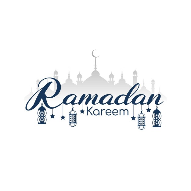 Ramadan Kareem Islamitisch festival mooie tekstontwerpkaart