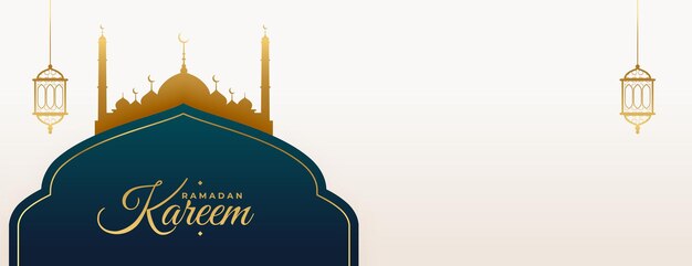 Ramadan kareem islamitisch ontwerp eid bannerontwerp