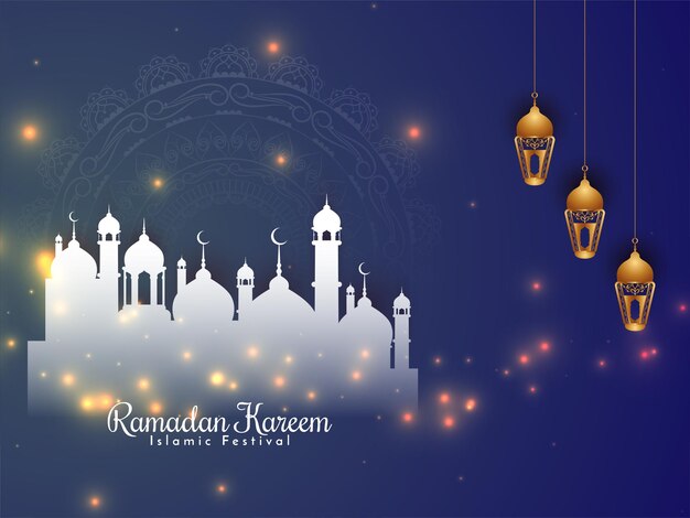 Ramadan Kareem islamitisch religieus festival achtergrondontwerp vector