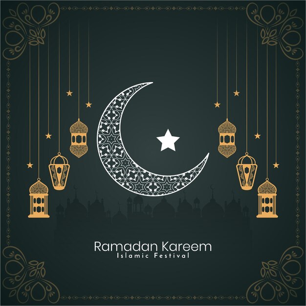 Ramadan Kareem islamitische festival viering decoratieve achtergrond