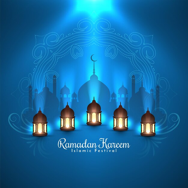 Ramadan Kareem Islamitische religieuze klassieke achtergrond ontwerp vector