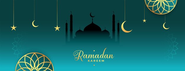 Ramadan kareem moslimfestival wenst bannerontwerp