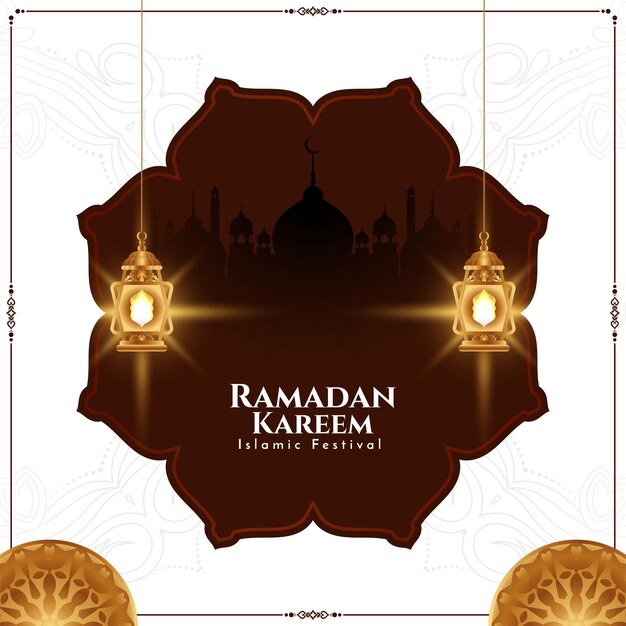 Ramadan Kareem religieuze islamitische festival decoratieve achtergrond