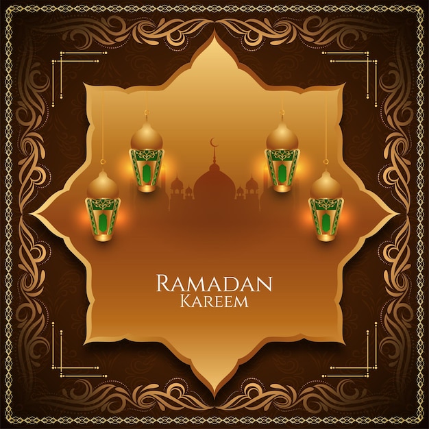 Gratis vector ramadan kareem traditionele islamitische festival achtergrond