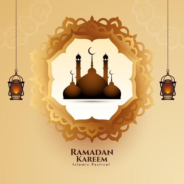 Ramadan Kareem traditionele islamitische festival artistieke achtergrond