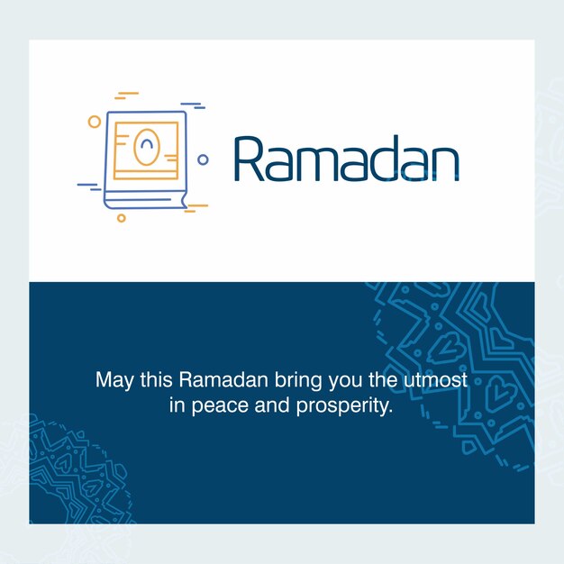 Ramadan Kareem Vector Greeting Card Achtergrond