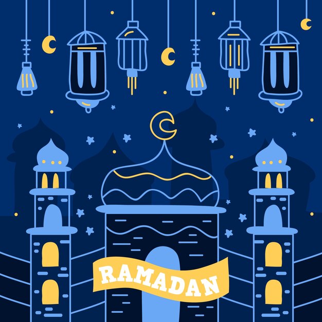 Ramadan met lantaarns en paleis