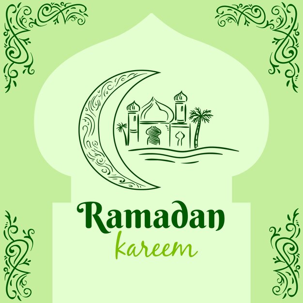 Ramadan met paleis en maan