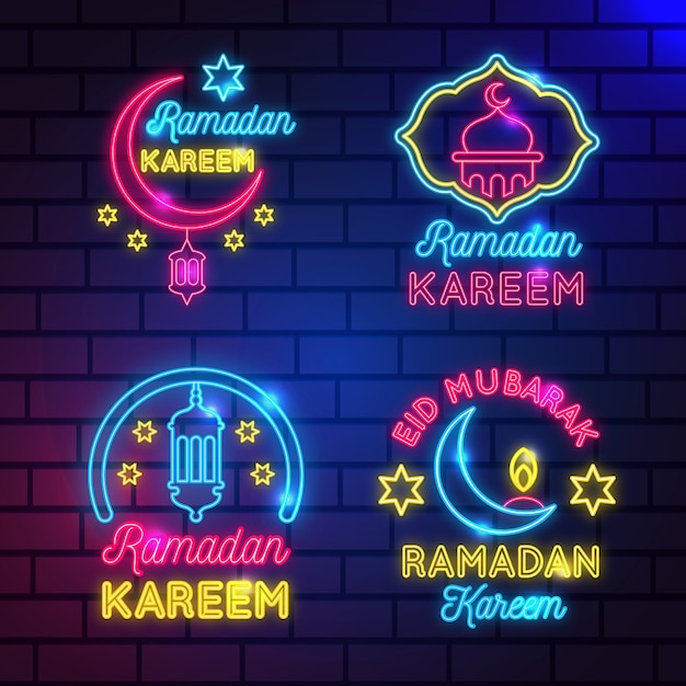 Ramadan neon sign collectie