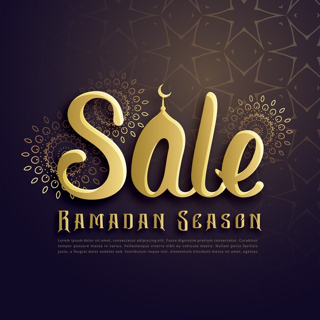 Ramadan seizoen verkoop poster ontwerp in islamitische stijl