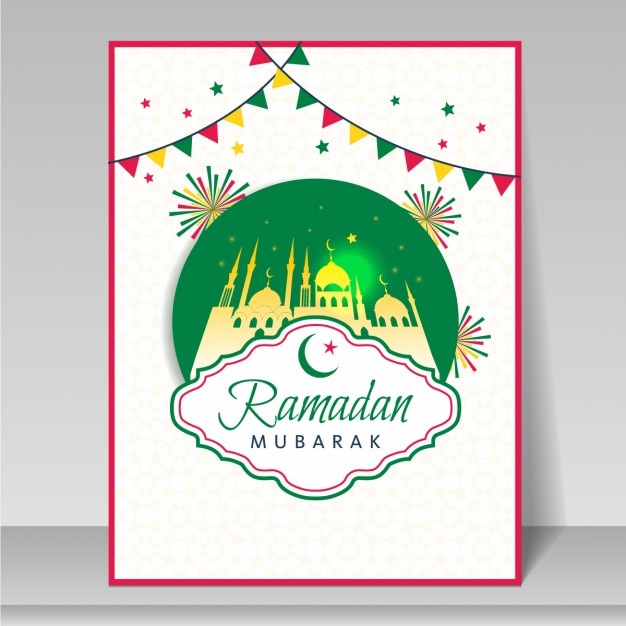 Gratis vector ramadan wenskaart