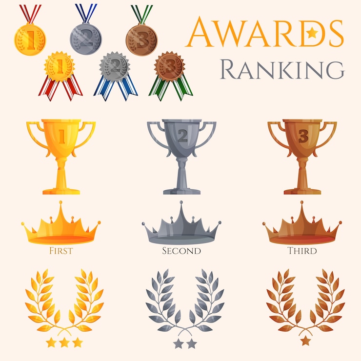 Gratis Vector rangorde geplaatste pictogrammen