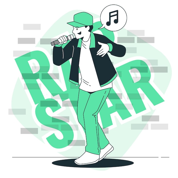 Rapper concept illustratie