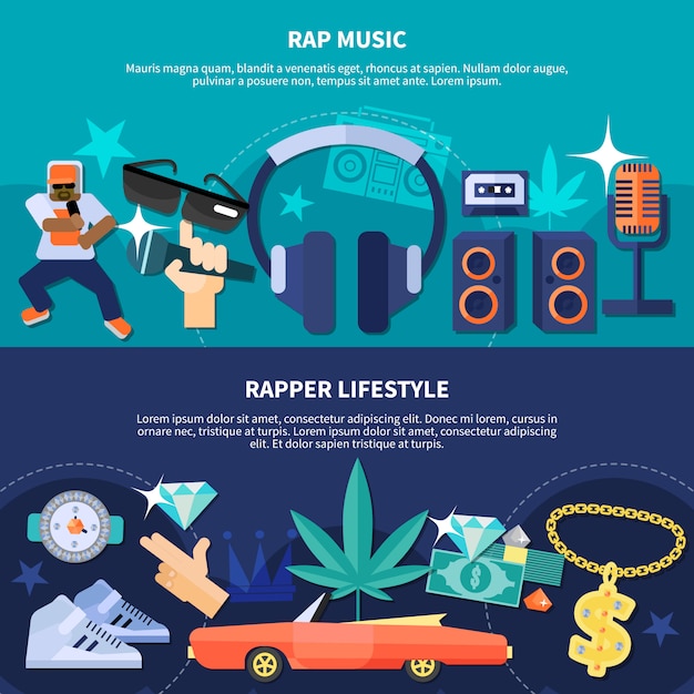 Rapper lifestyle horizontale banners