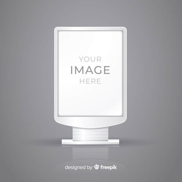 Gratis vector realisticlight box reclamebord