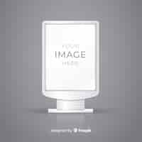 Gratis vector realisticlight box reclamebord