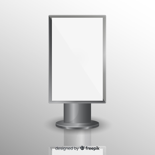 Gratis vector realisticlight box reclamebord