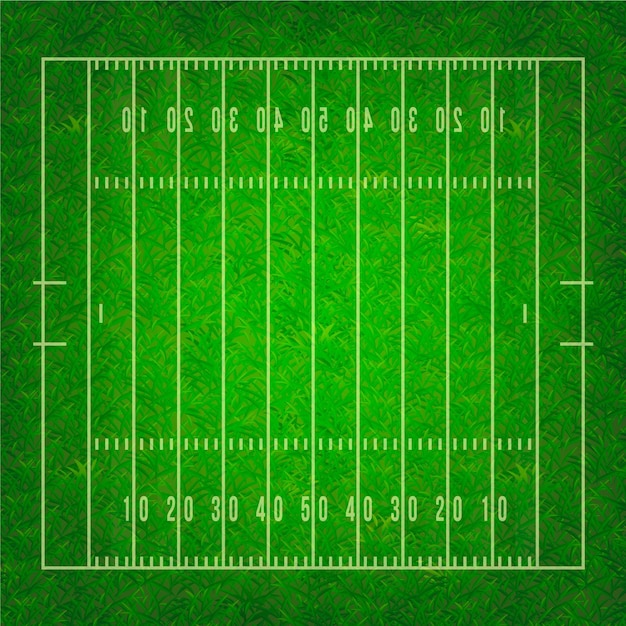 Realistisch Amerikaans voetbalveld in bovenaanzicht