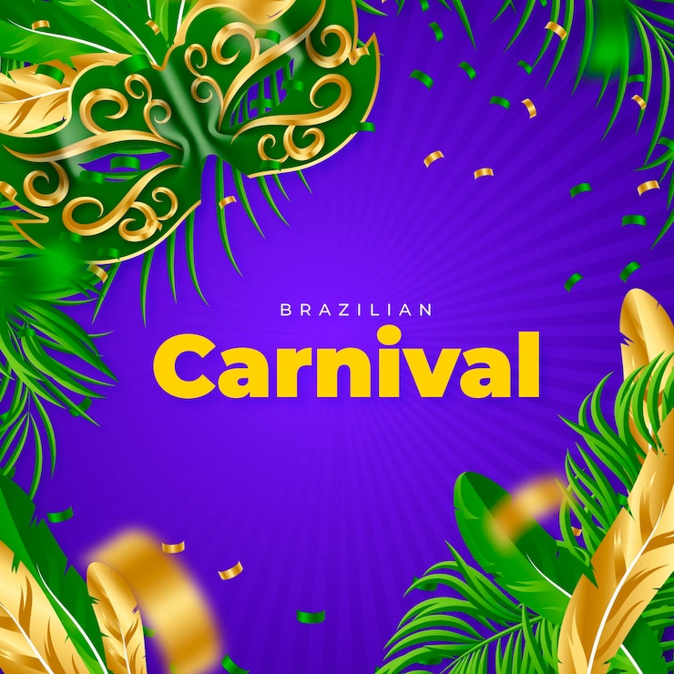 Gratis Vector realistisch braziliaans carnaval-concept