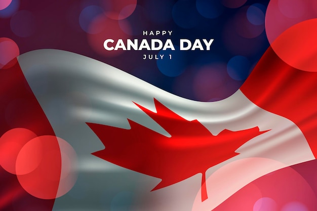 Gratis vector realistisch canada-dagconcept