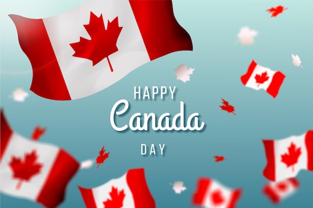 Gratis vector realistisch canada-dagconcept