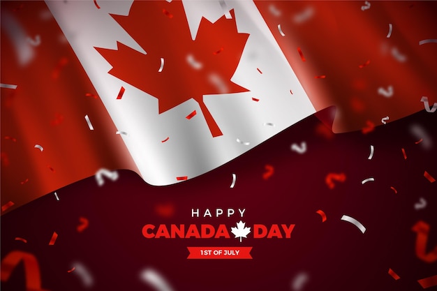 Gratis vector realistisch canada-dagconcept