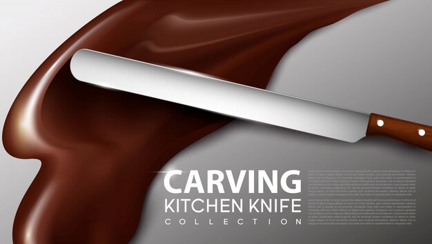 Realistisch Carving Kitchen Knife Concept