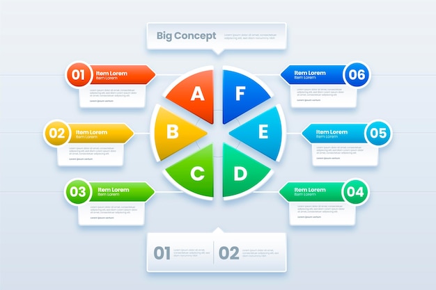 Realistisch cirkeldiagram infographic