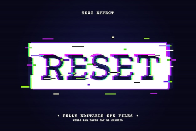 Gratis vector realistisch glitch-teksteffect