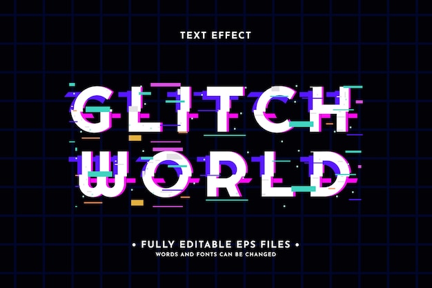 Realistisch glitch-teksteffect