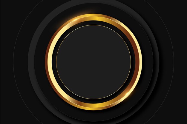 Realistisch gouden frame-ontwerp