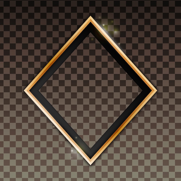 Gratis vector realistisch gouden frame-ontwerp