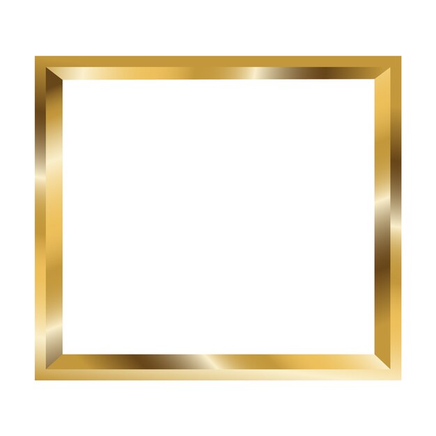 Realistisch gouden frame-ontwerp