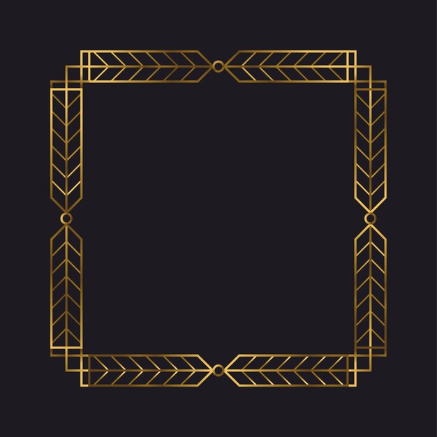 Realistisch gouden frame-ontwerp