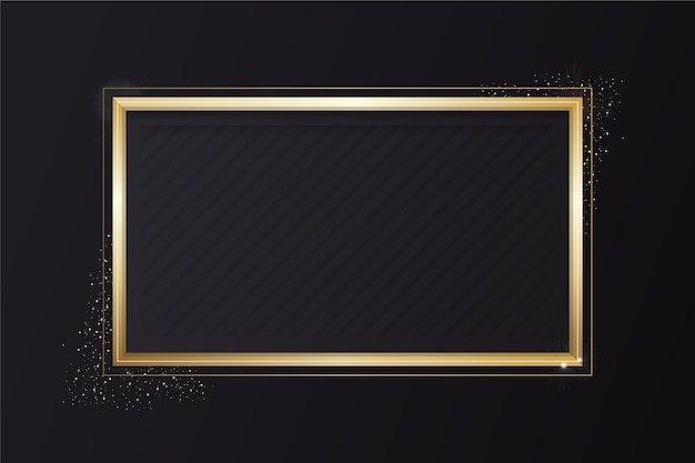 Realistisch gouden frame-ontwerp