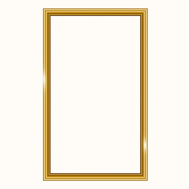 Realistisch gouden frame-ontwerp