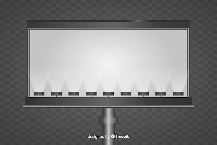 Gratis Vector realistisch leeg reclamebord