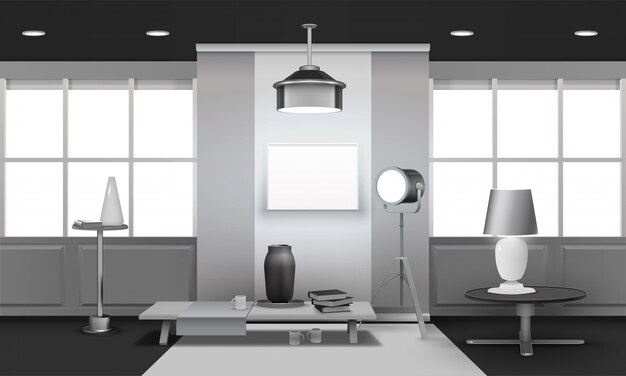 Realistisch Loft Interior 3D Design