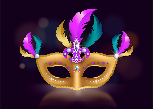 Gratis vector realistisch mardi gras-concept