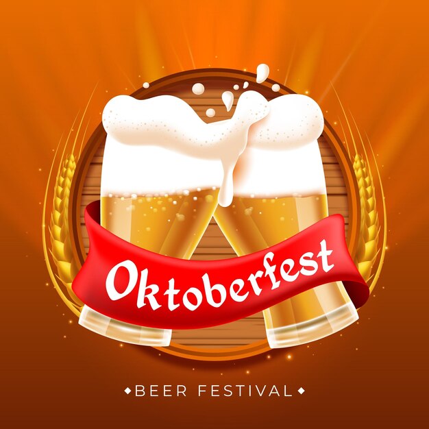 Realistisch oktoberfeest concept