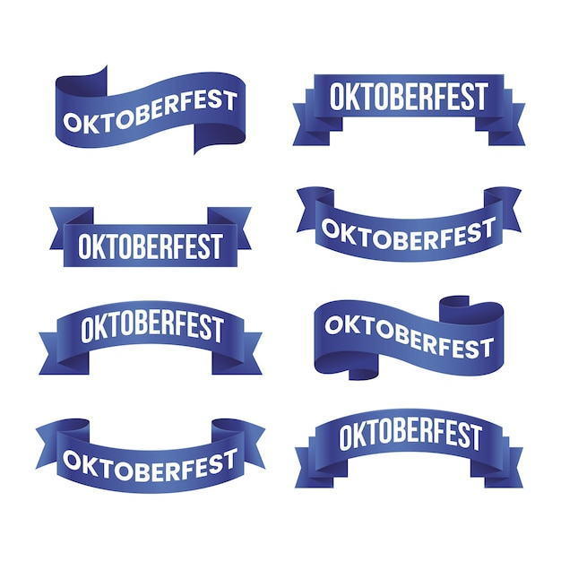 Realistisch oktoberfest lintenpakket