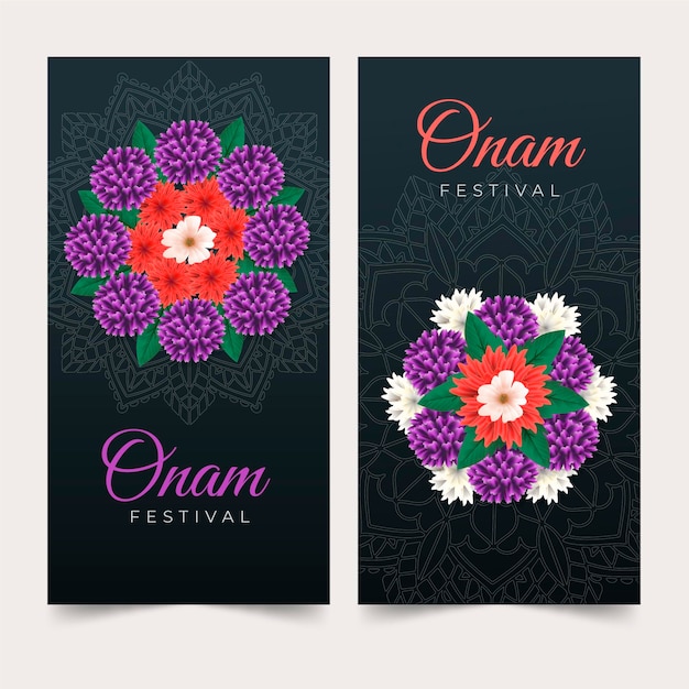 Realistisch onam-bannersconcept