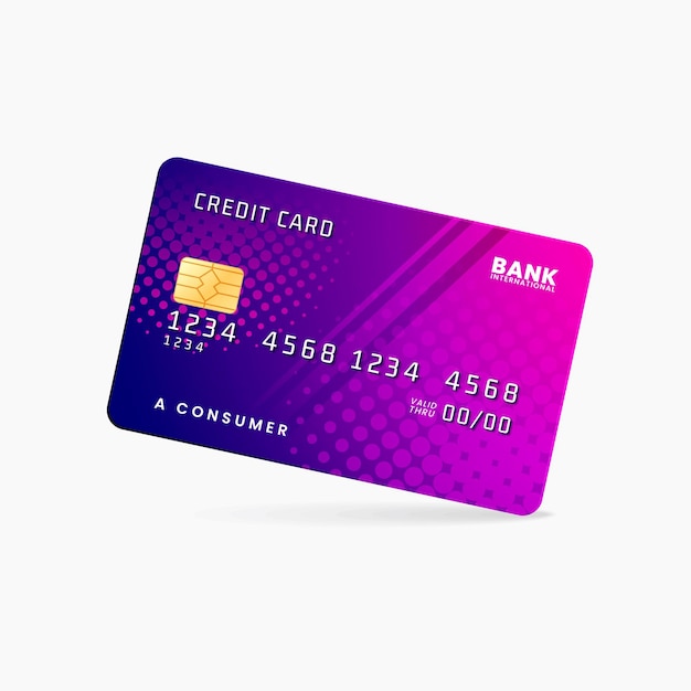 Realistisch ontwerp van de creditcard