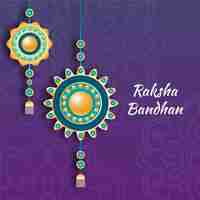 Gratis vector realistisch raksha bandhan-concept