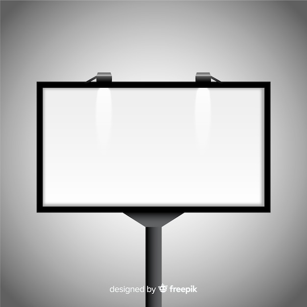 Gratis vector realistisch reclamebord